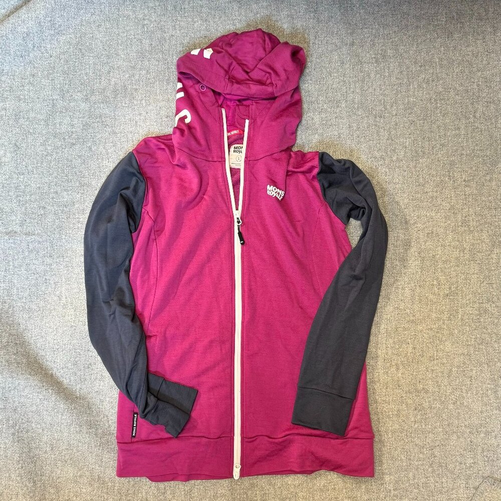 Mons Royale Women's Wool Full Zip Hooded Sweatshirt